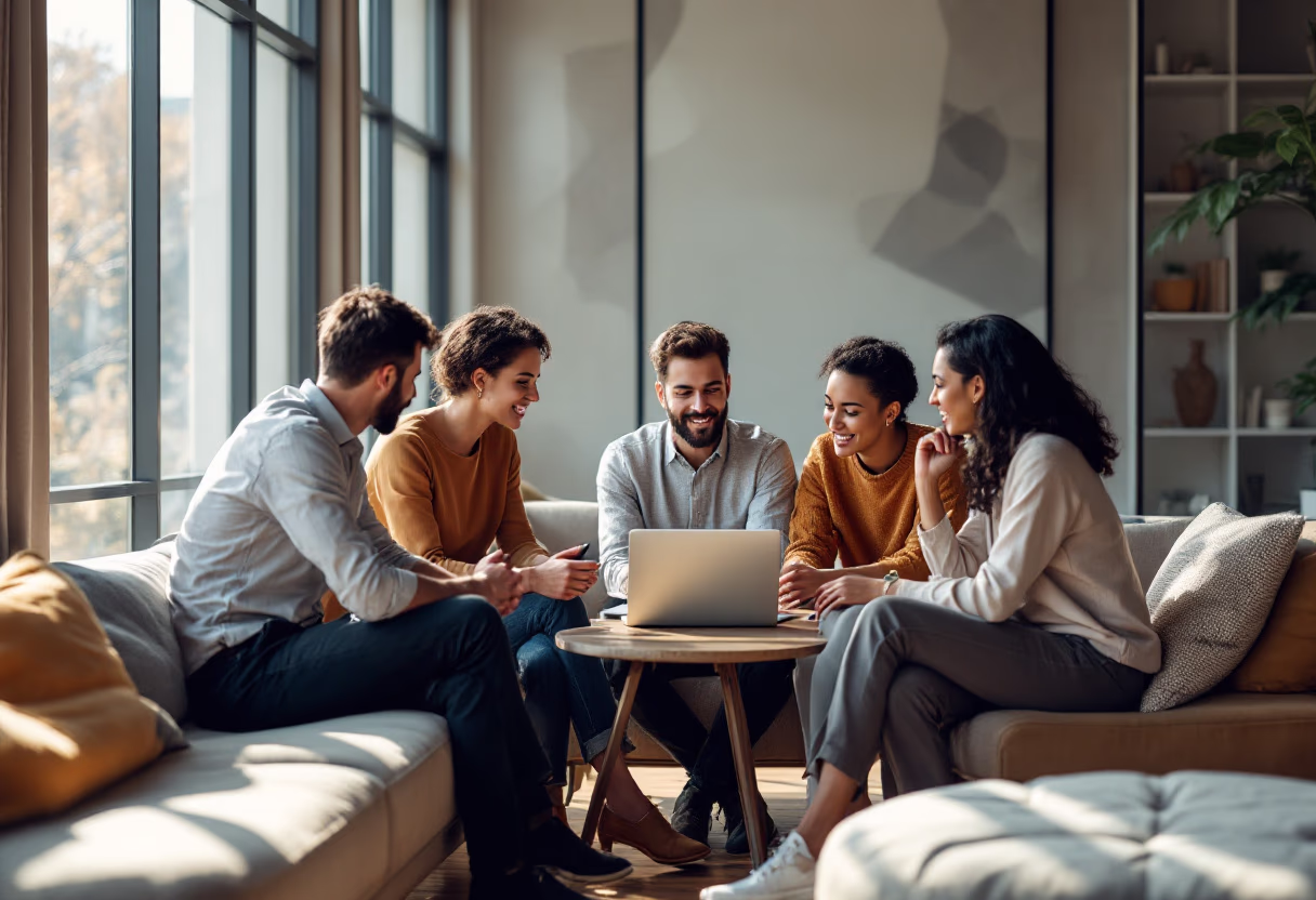 image of diverse group collaboration (for a hr tech)